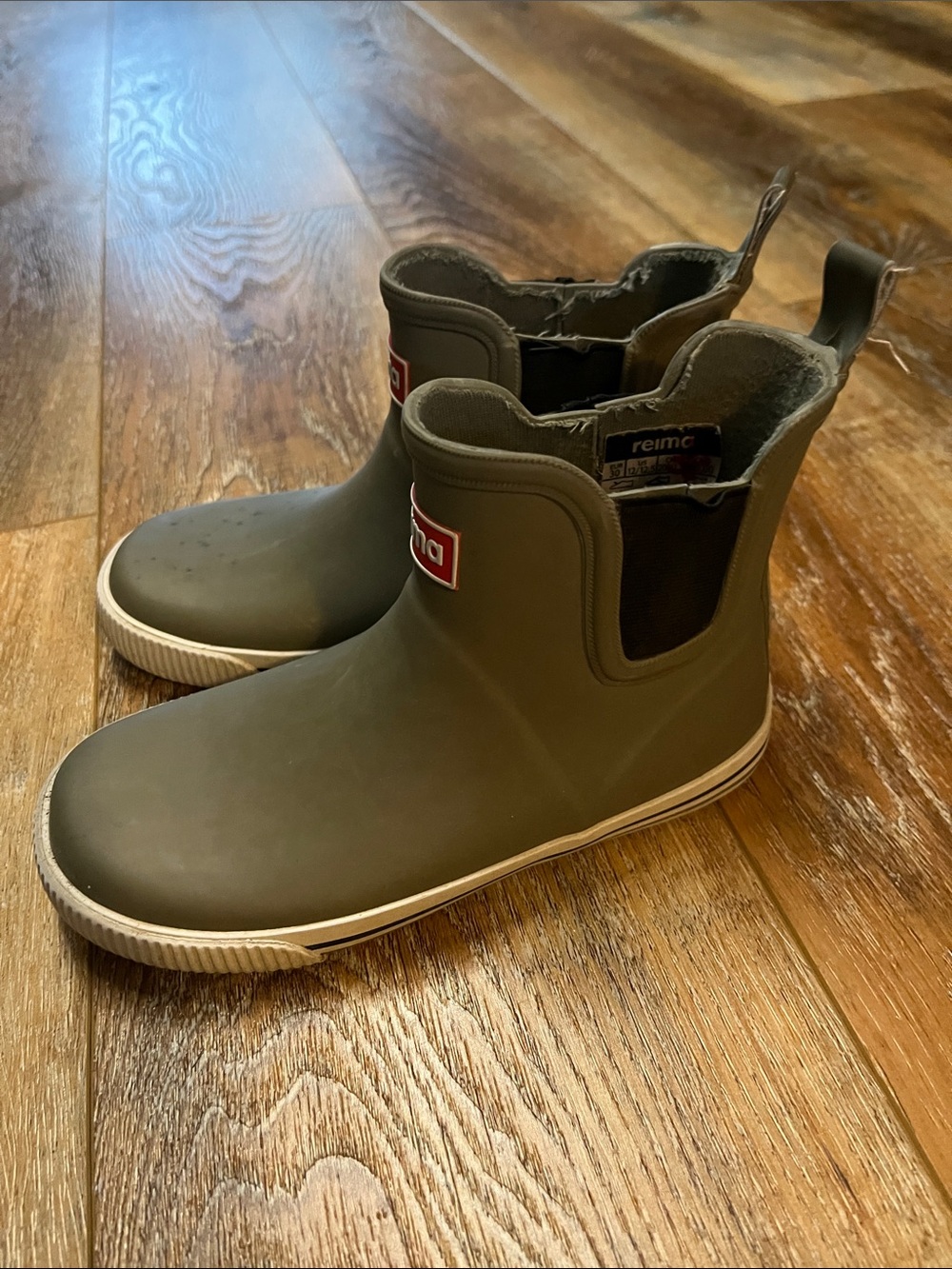 Reima Kids Olive Green Chelsea Rain Boots